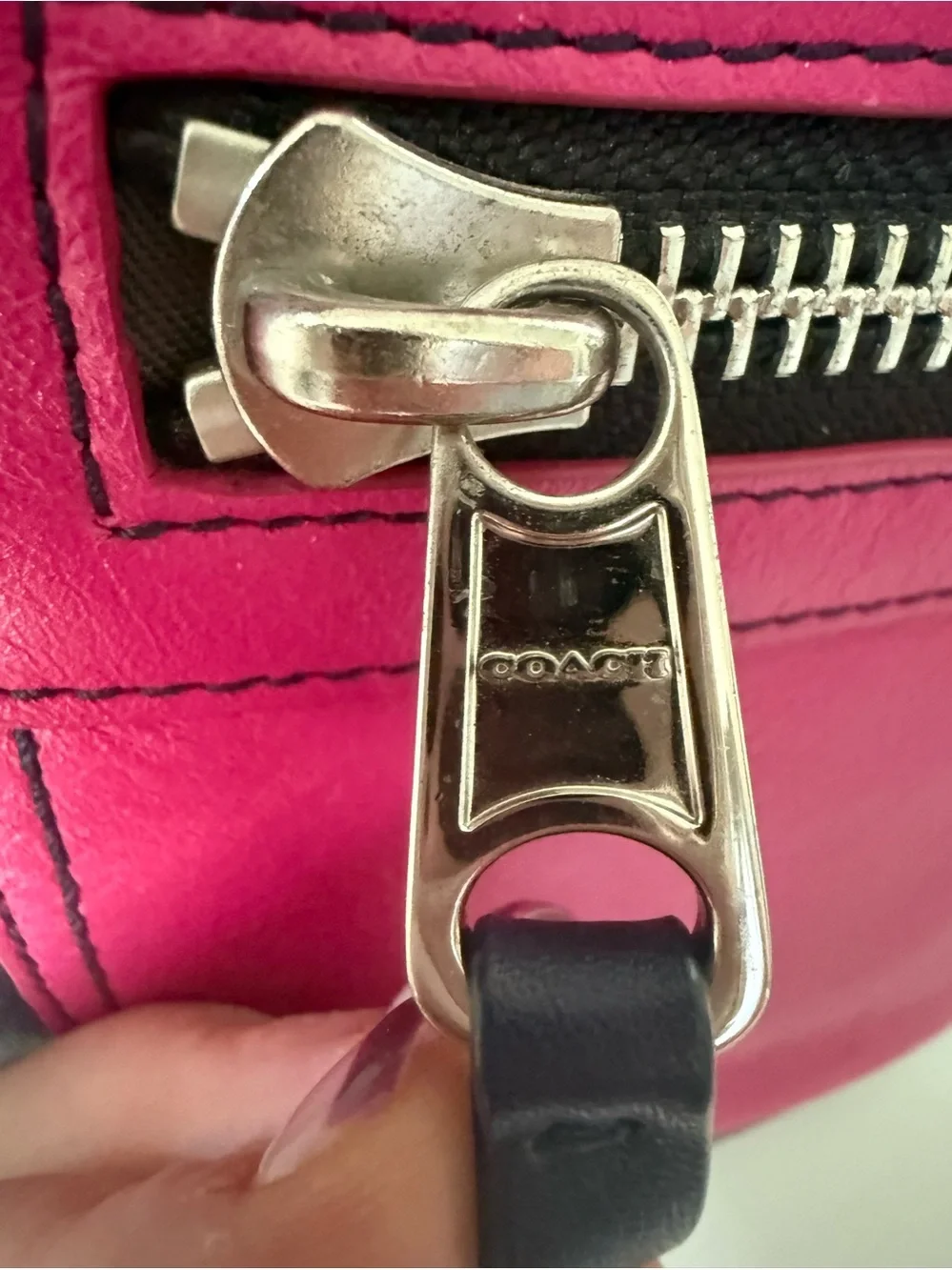 Coach Legacy Y2K Colorblock Leather Crossbody Duffle Bag – Pink/Navy/Brown 19995
